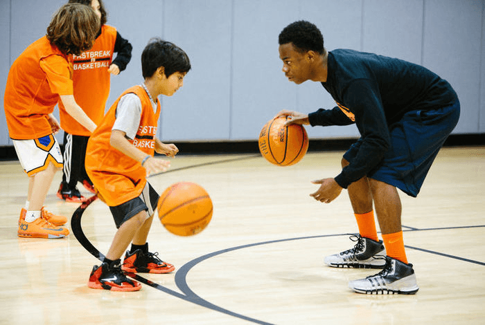 Basketball youth training drill