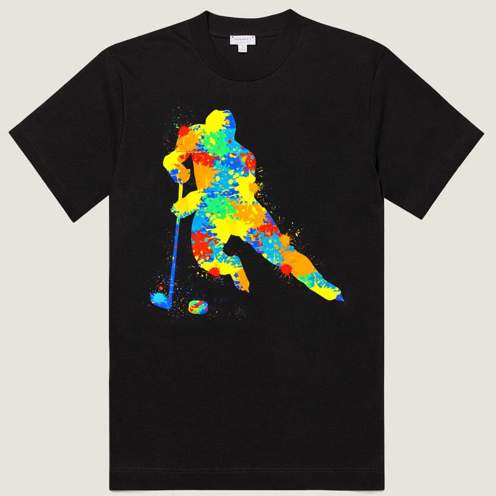 Color Splash Hockey Tee