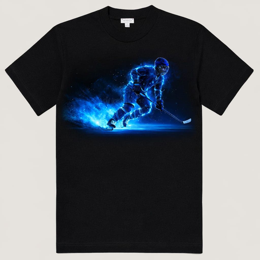 Neon Hockey Skater Tee