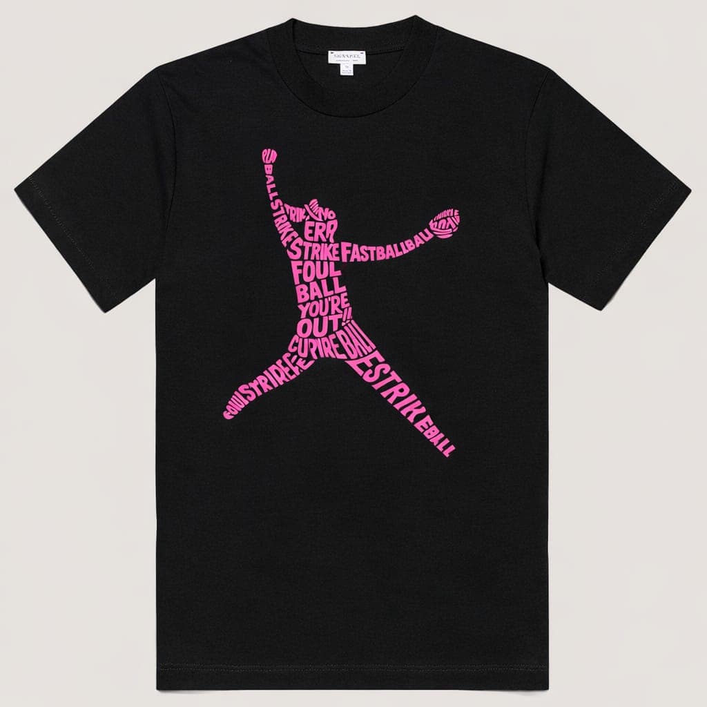 Softball Word Art Tee